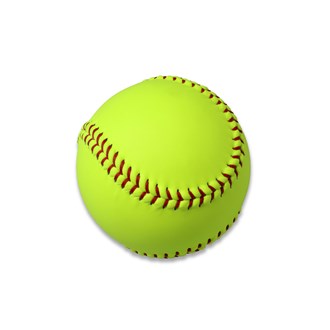 Softball ball - Chrome Leather Yellow