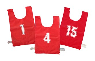 Sports Bib Set - 1-15 Red